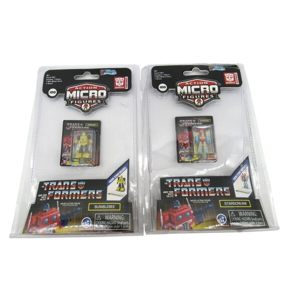 TRANSFORMERS Bumblebee And Starscream Mini Worlds Smallest Action Micro Figures - Picture 2 of 11